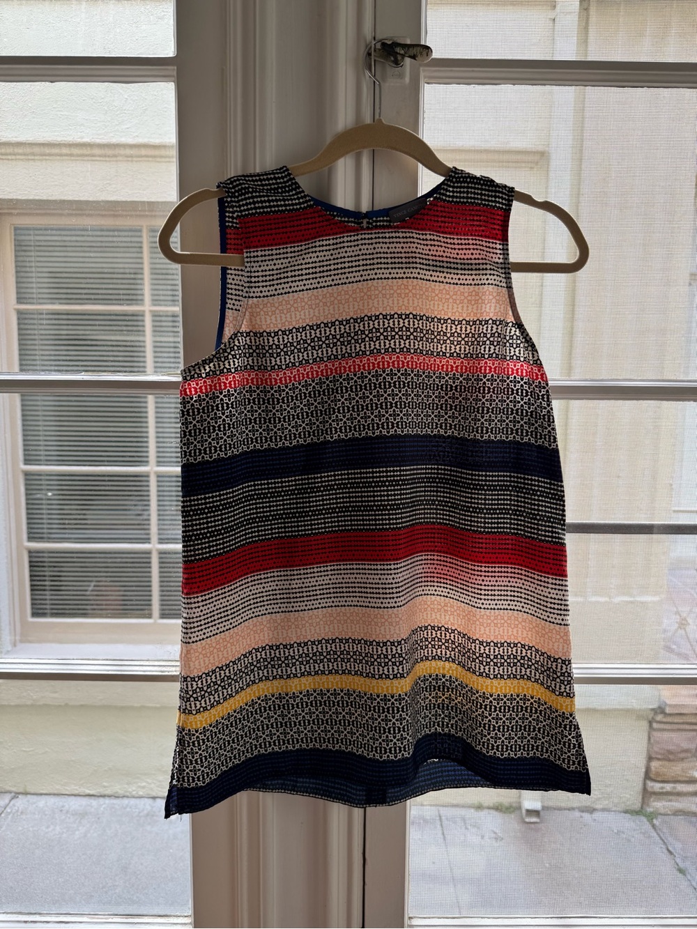 Vince Camuto Multicolor Striped Sleeveless Blouse